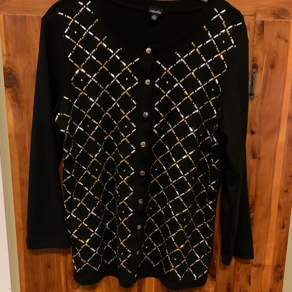 Rafaella Top with Gold and Silver Accents
